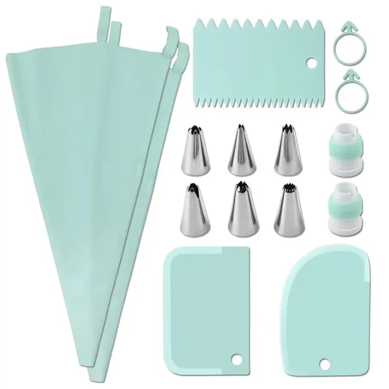 Set de 34 Douilles en Acier Inoxydable pour Décoration de Gâteaux