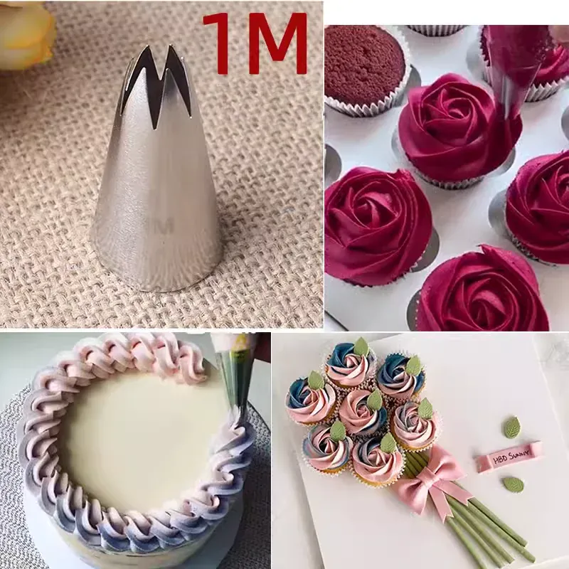 Set de 15 douilles à pâtisserie en acier inoxydable pour gâteaux et desserts