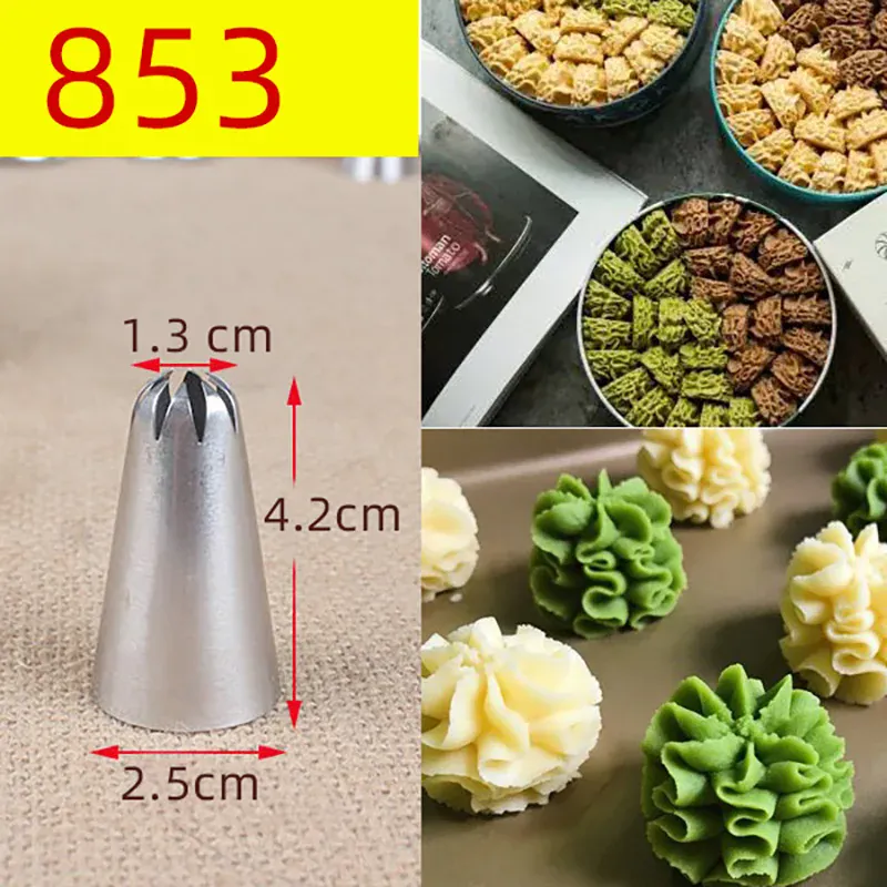 Set de 15 douilles à pâtisserie en acier inoxydable pour gâteaux et desserts