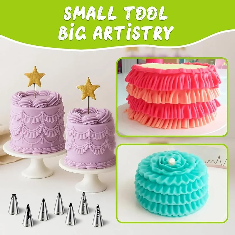 Kit de Décoration de Gâteaux 128PCS avec Douilles et Poches à Douille