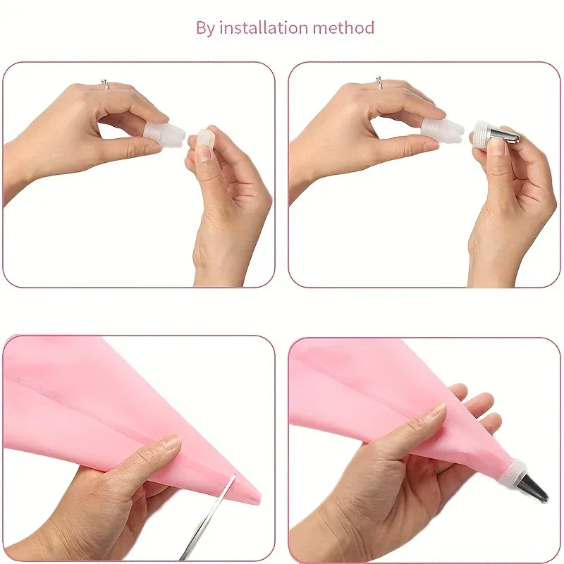 Kit de Décoration de Gâteaux 128PCS avec Douilles et Poches à Douille