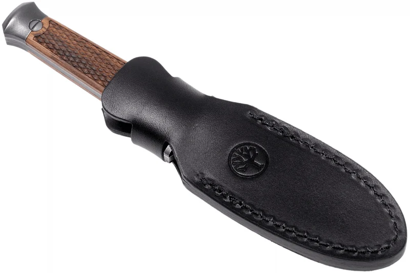 Couteau Böker P08 Damascus 121515DAM lame damassée 8,2cm manche en bois + étui en cuir