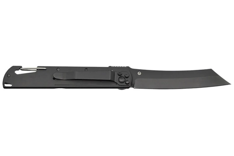 Couteau pliant LUG Higo Titanium LUSP3THRG manche en acier et G10 gris et rouge 11cm