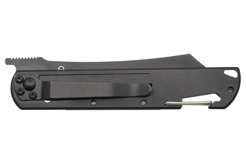 Couteau pliant LUG Higo Titanium LUSP3THRG manche en acier et G10 gris et rouge 11cm
