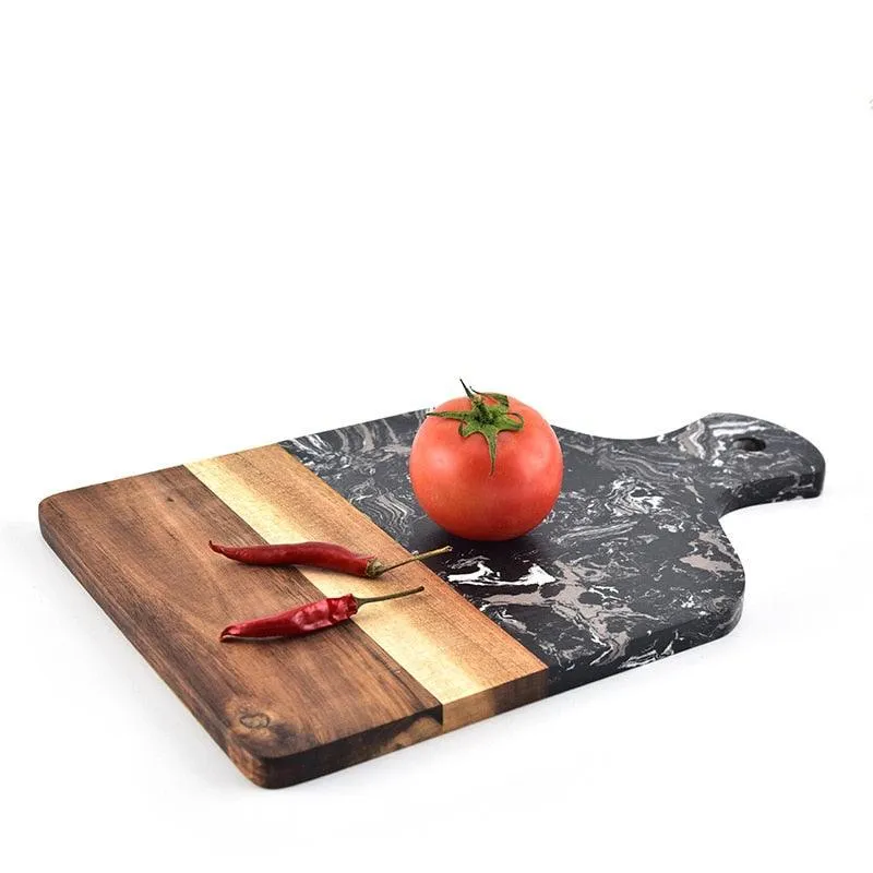Planche À Découper Marbre Et Bois