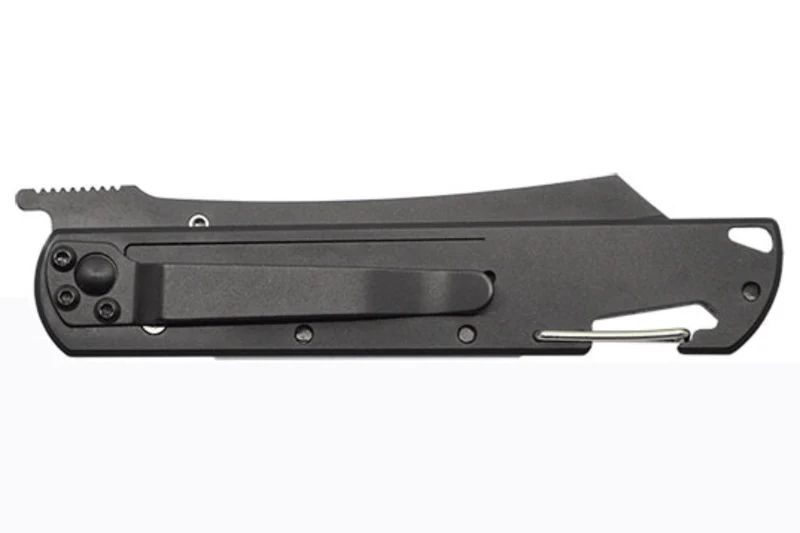 Couteau pliant LUG Higo Titanium LUSP3THOK manche en acier et G10 Kaki et orange 11cm