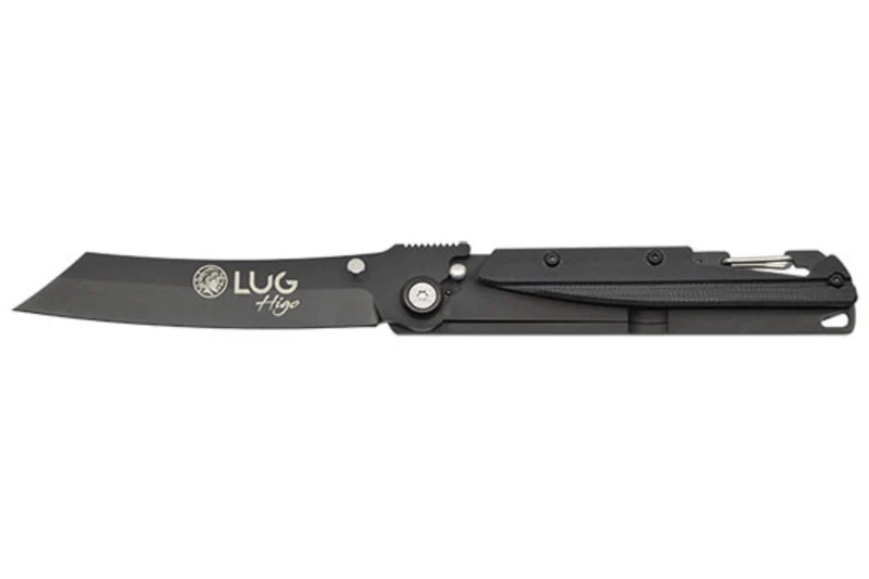 Couteau pliant LUG Higo Titanium LUSP3THB manche en acier et G10 noir 11cm