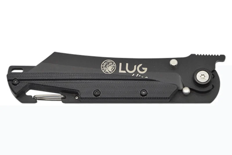 Couteau pliant LUG Higo Titanium LUSP3THB manche en acier et G10 noir 11cm