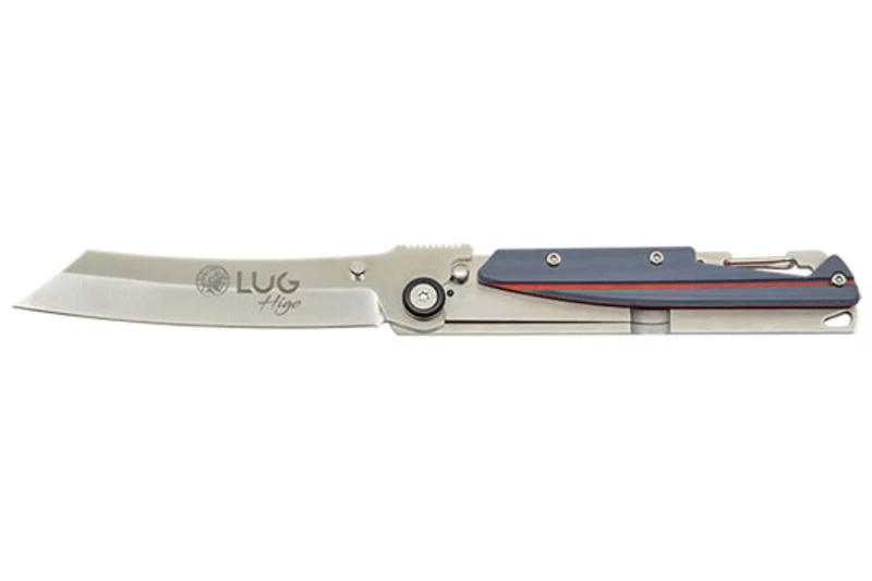 Couteau pliant LUG Higo LUSP3SHRG manche en acier et G10 gris et rouge 11cm