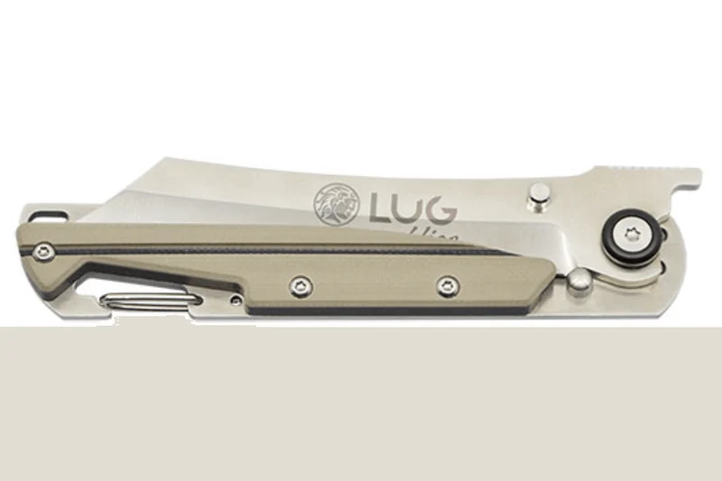 Couteau pliant LUG Higo LUSP3SHBD manche en acier et G10 désert et noir 11cm