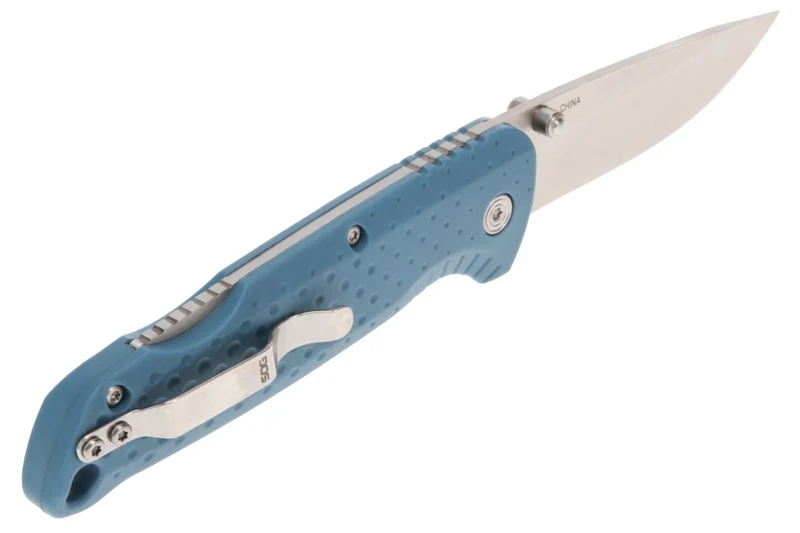 Couteau pliant SOG Adventurer LB Nordic SGADVBL manche nylon et fibres de verre bleu 10cm