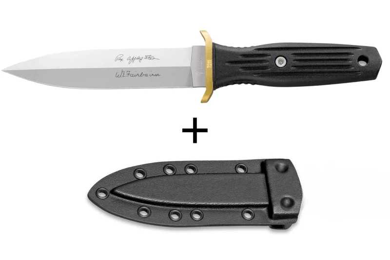 Couteau Böker Applegate Fairbairn Boot 120546 lame 12,3cm manche synthétique noir + étui en kydex