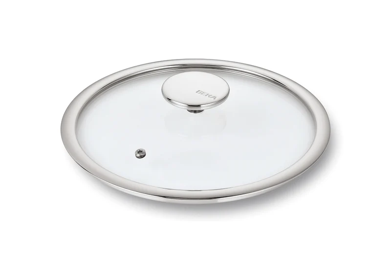 Couvercle Beka Evolution en verre cerclé inox