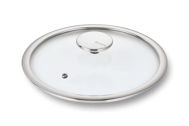 Couvercle Beka Evolution en verre cerclé inox