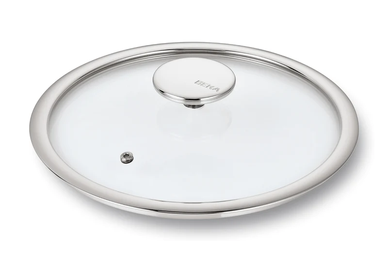 Couvercle Beka Evolution en verre cerclé inox