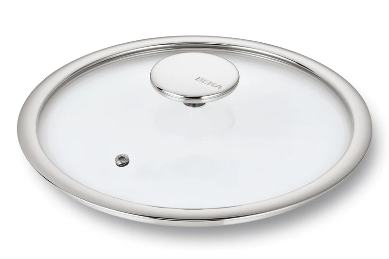 Couvercle Beka Evolution en verre cerclé inox