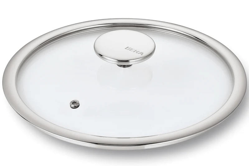 Couvercle Beka Evolution en verre cerclé inox