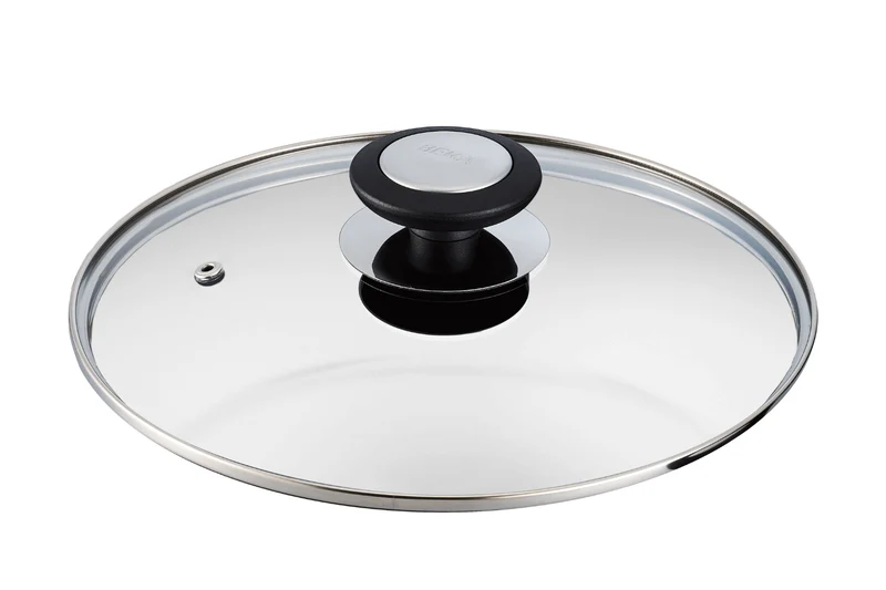Couvercle Beka Essential en verre cerclé inox