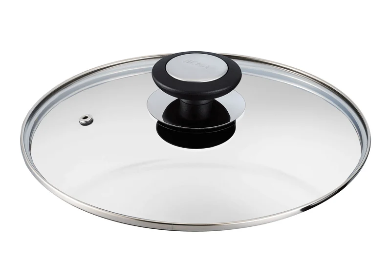 Couvercle Beka Essential en verre cerclé inox