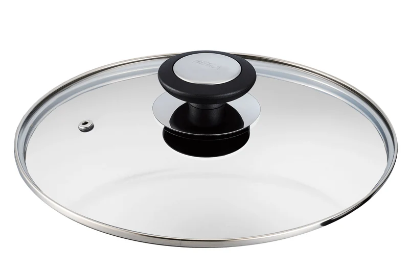 Couvercle Beka Essential en verre cerclé inox