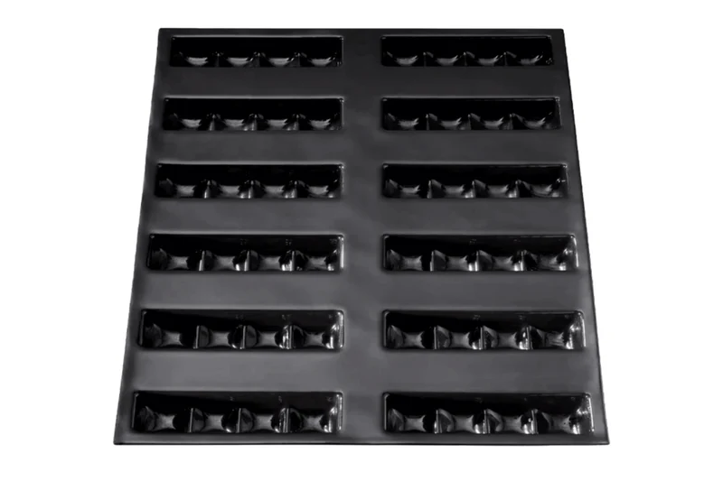 Moule quattro 12 barres gourmandes Flexipan anti-adhérent en silicone et tricot de verre