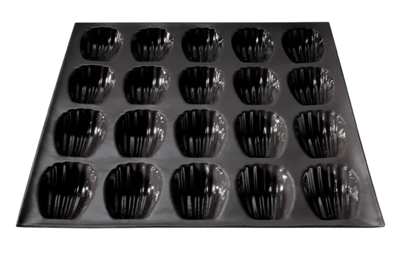 Moule 20 madeleines Flexipan anti-adhérent en silicone et tricot de verre 40x30cm
