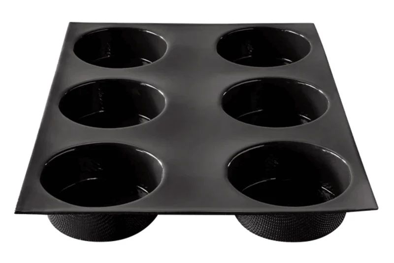 Moule 6 grands ronds Flexipan anti-adhérent en silicone et tricot de verre 40x30cm
