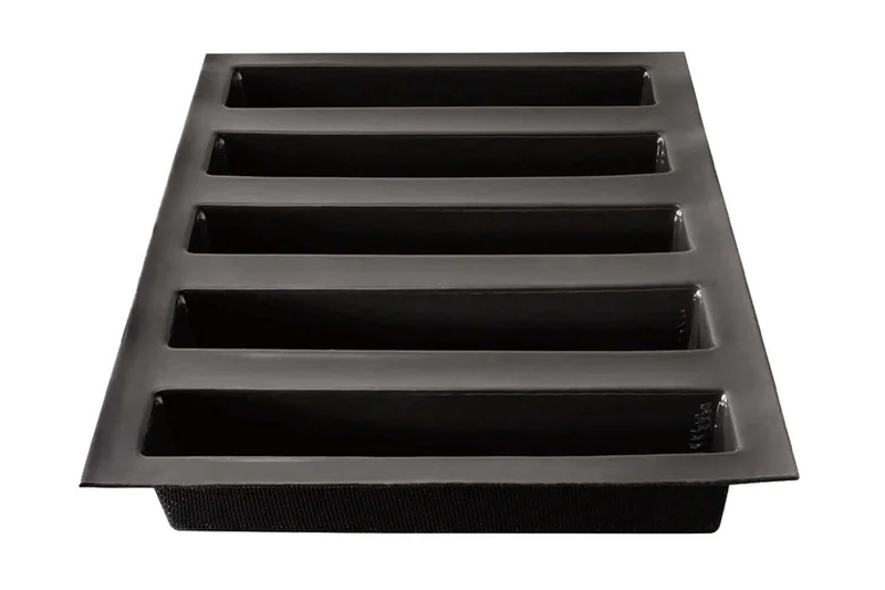 Moule pour 5 cakes longs Flexipan anti-adhérent en silicone et tricot de verre