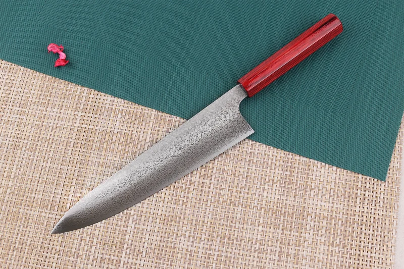 Couteau de chef japonais artisanal Kei Kobayashi SG2 damas 24cm