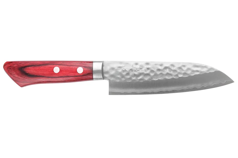 Couteau ko santoku japonais artisanal Masutani 13cm martelé