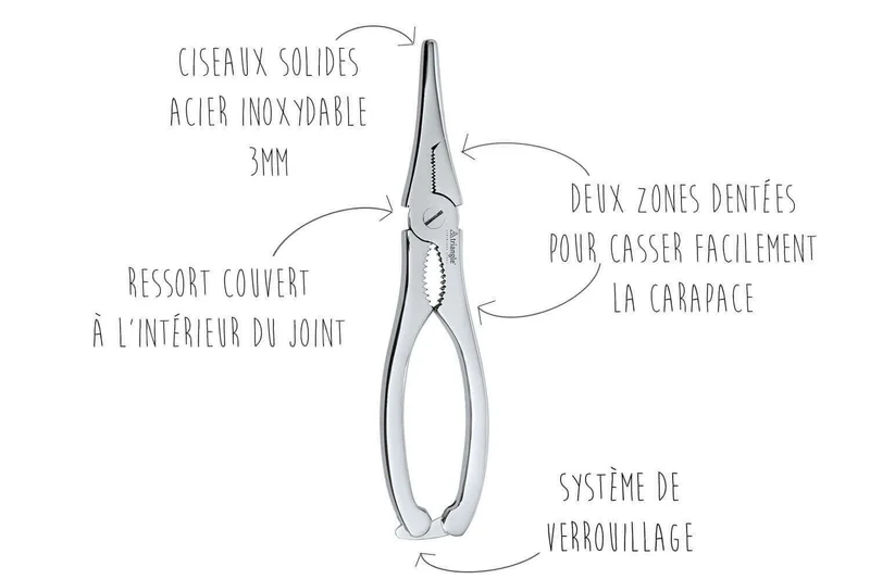 Service à homard Triangle 7 pièces inox 18/10