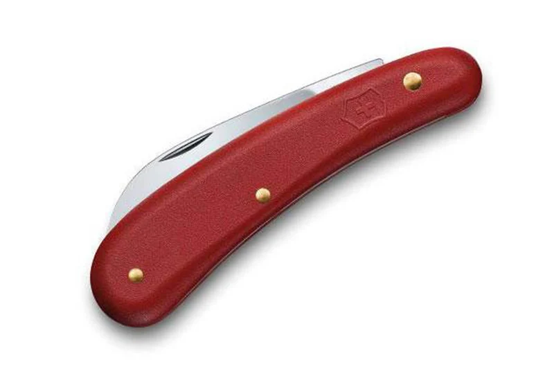 Couteau serpette Victorinox 11cm manche nylon rouge