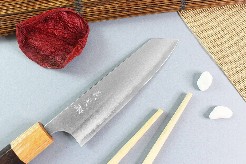 Couteau ko-bunka japonais artisanal Yoshimi Kato AS Nashiji 13,5cm