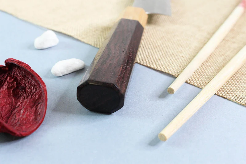 Couteau ko-bunka japonais artisanal Yoshimi Kato AS Nashiji 13,5cm