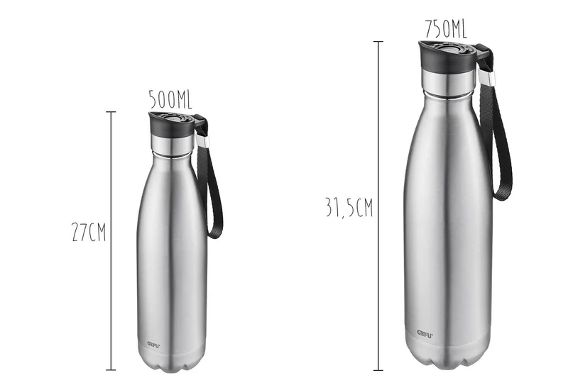 Gourde isotherme en inox Gefu Olimpio argent