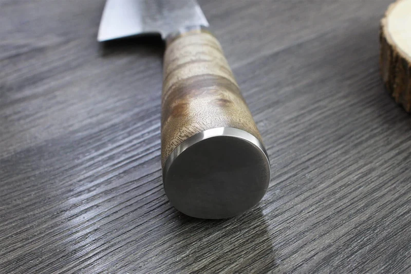 Couteau de chef japonais artisanal forgé Takeshi Saji R2 Tsuchime 24cm