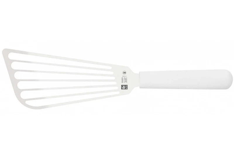 Spatule ajourée Icel 17cm inox manche blanc