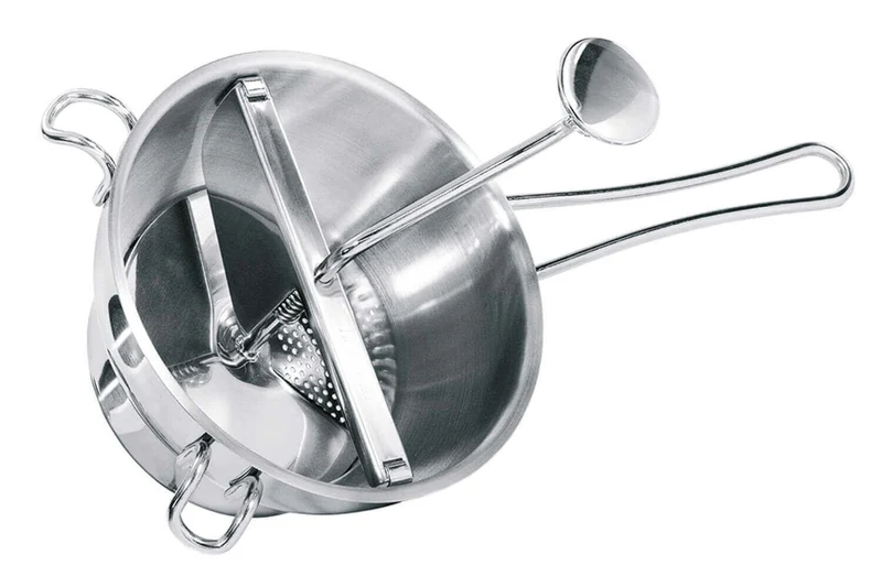 Moulin à légumes manuel Gefu Flotte Lotte tout inox avec 2 grilles - Diamètre 20cm
