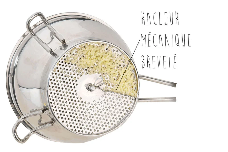 Moulin à légumes manuel Gefu Flotte Lotte tout inox avec 2 grilles - Diamètre 20cm