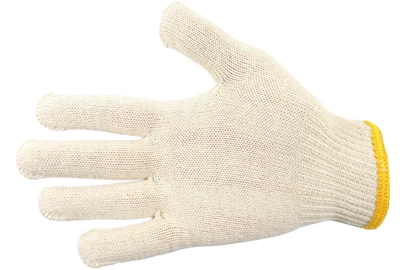 Sachet de 10 paires de sous-gants en coton tricoté 2 fils