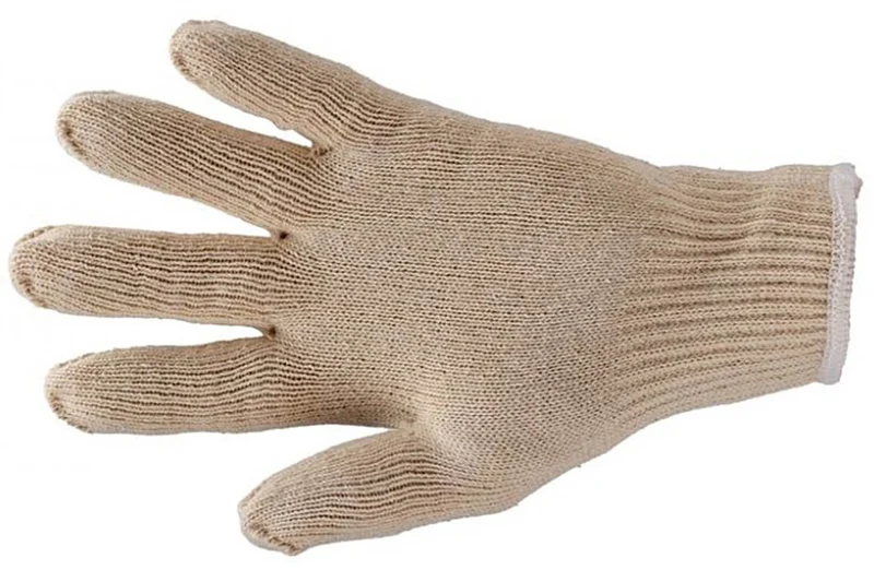 Sachet de 10 paires de sous-gants en coton tricoté 2 fils