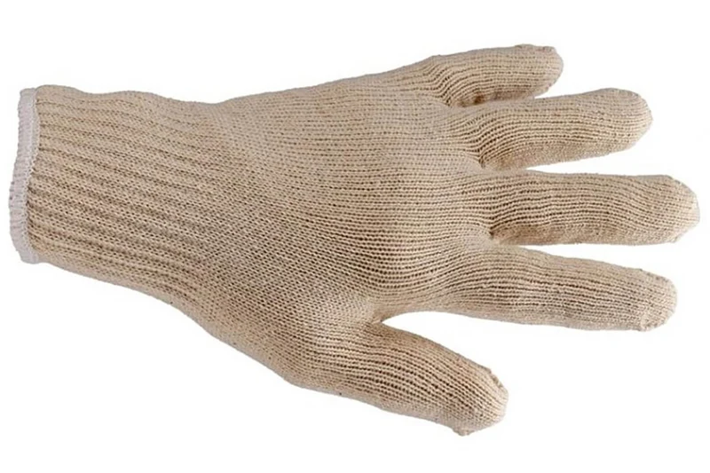 Sachet de 10 paires de sous-gants en coton tricoté 2 fils