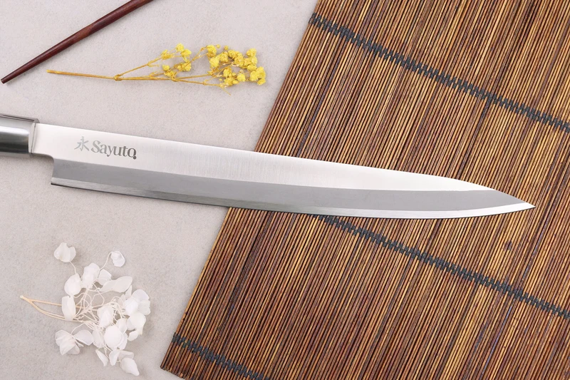 Couteau yanagiba 27cm Sayuto Ebène 7Cr manche en ébène