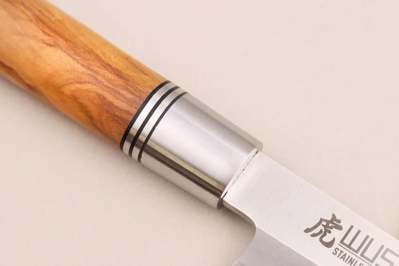 Couteau yanagiba 24cm Wusaki Olive 7Cr manche en olivier + saya
