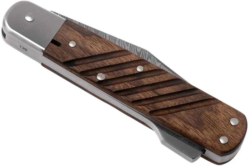 Couteau pliant Böker 98K Damas 110715DAM manche en bois de noyer 11cm