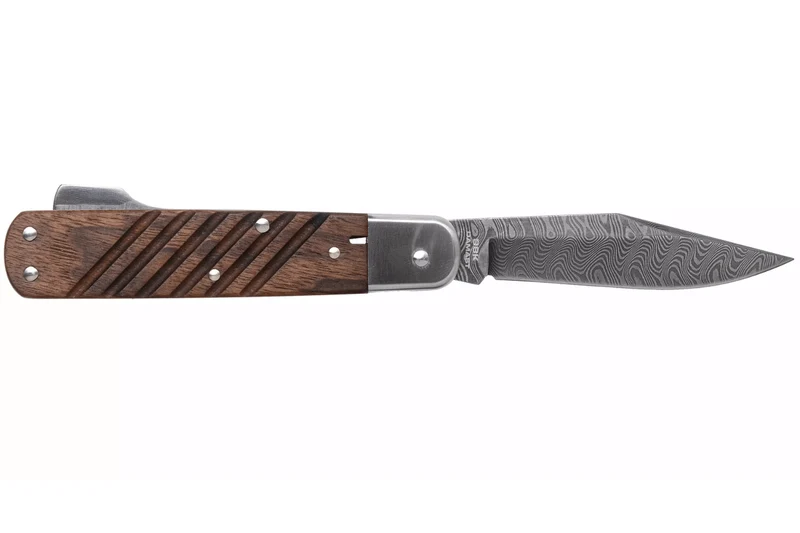 Couteau pliant Böker 98K Damas 110715DAM manche en bois de noyer 11cm