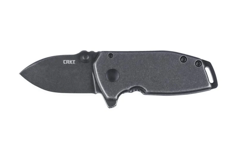Couteau pliant CRKT Squid Compact 2485K manche en acier inox noir 8cm