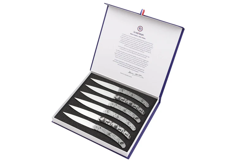 Coffret de 6 couteaux de table Le Coq Français Forêt