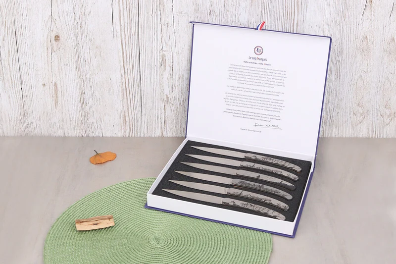 Coffret de 6 couteaux de table Le Coq Français France