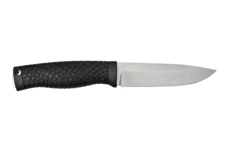Couteau Böker Bronco 121504 lame en acier 11,3cm manche en TPE noir + étui en cuir avec allume-feu